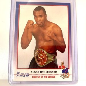 1991 Kayo SUGAR RAY LEONARD "FIGHTER OF THE DECADE" Boxing Card #156